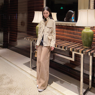 Boamarket lp traveller麂皮外套女秋新款口袋休闲上衣 售完无补