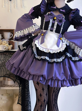 韩菇凉{独家}~原创设计誓约女仆Lolita洋装可爱短袖op花苞连衣裙