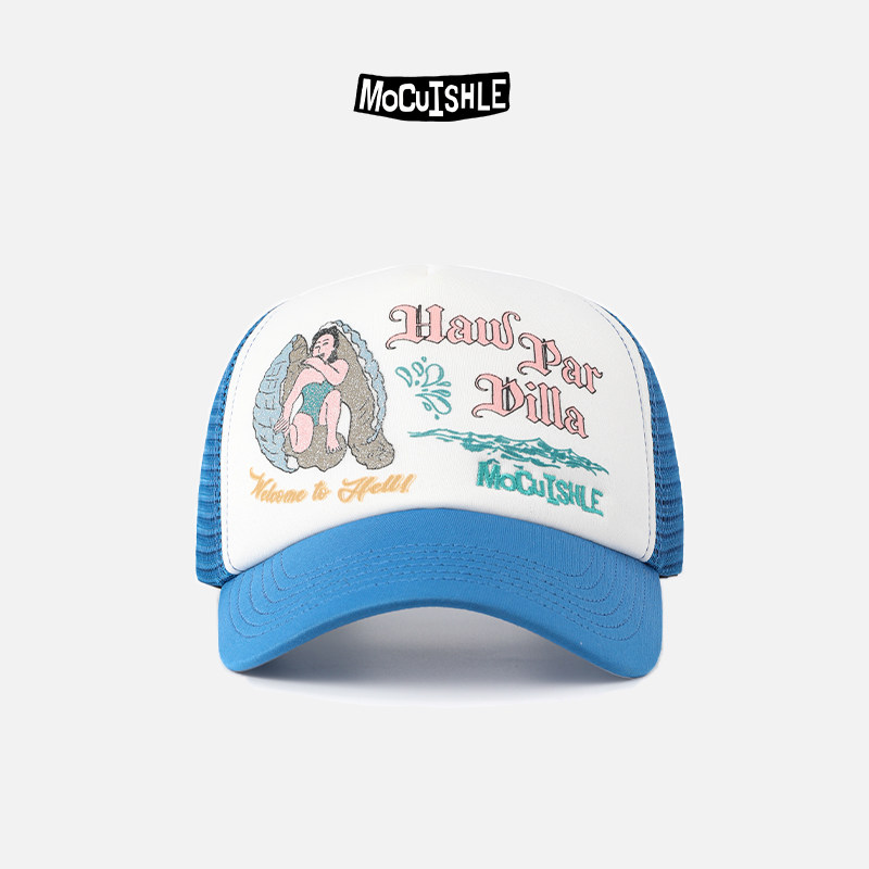 mocuishle（MCSL）「贝壳女郎」闪粉刺绣印花货车帽TRUCKER HAT图片