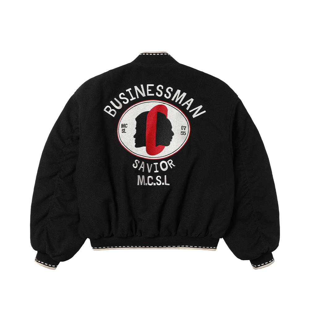 mocuishle（MCSL）「双生」羊毛刺绣图案口袋飞行夹克,男装,夹克,淘宝优惠券,粉丝福利购,淘宝优惠卷