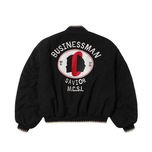 mocuishle（MCSL）「双生」羊毛刺绣图案口袋飞行夹克