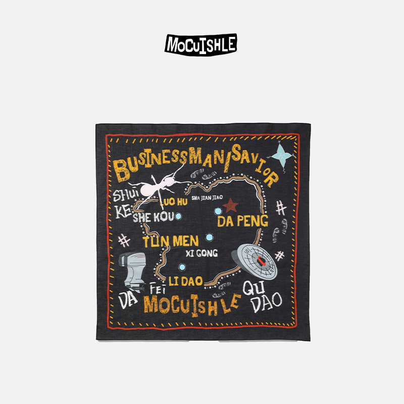 mocuishle（MCSL）「口岸」纪念品方巾   CROSSING SQUARE SCARF