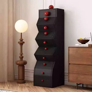 法式中古风白蜡木家具五斗柜客厅沙发复古小立柜设计师卧室储物柜