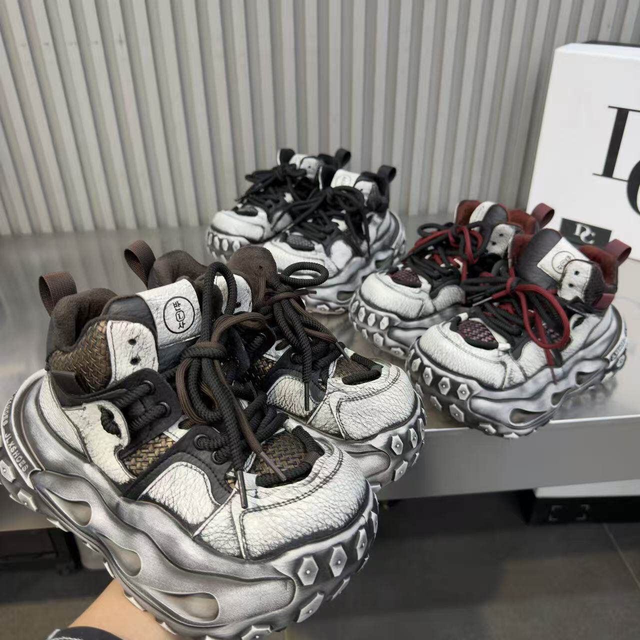 加绒厚底增高脏脏鞋锯齿轮胎