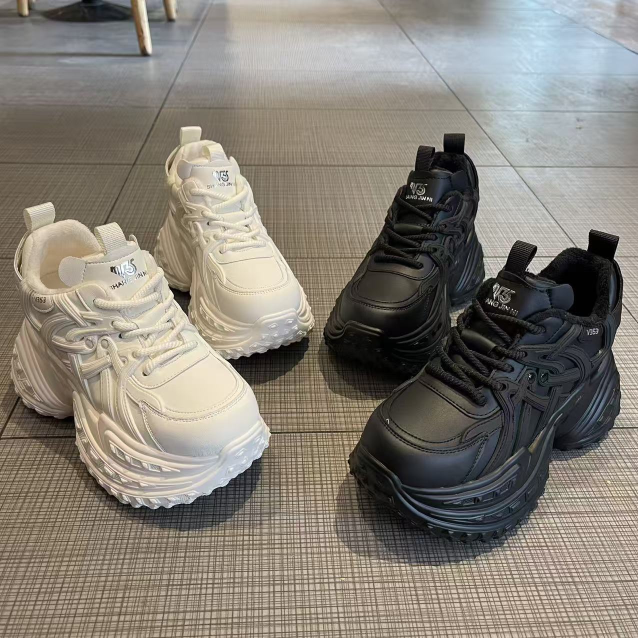 9CM内增高运动鞋女2025春秋新款百搭爆款小个子显瘦厚底老爹鞋潮