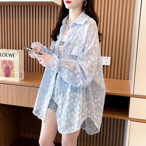 夏季新款小个子百搭衬衫防晒衣女