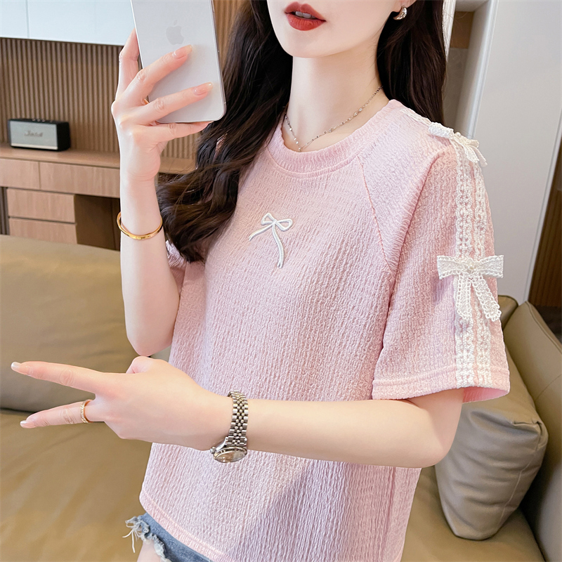 大码女装设计感小众短袖t恤女夏
