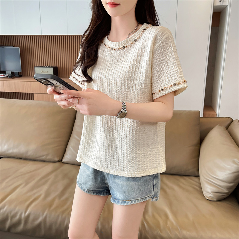 小个子初中生国风短袖t恤女夏季图片