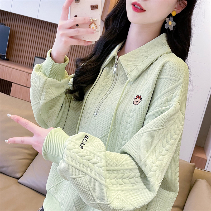 春秋季2024新款慵懒风卫衣女春秋