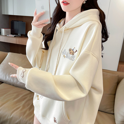 小个子慵懒风初中生百搭卫衣女潮