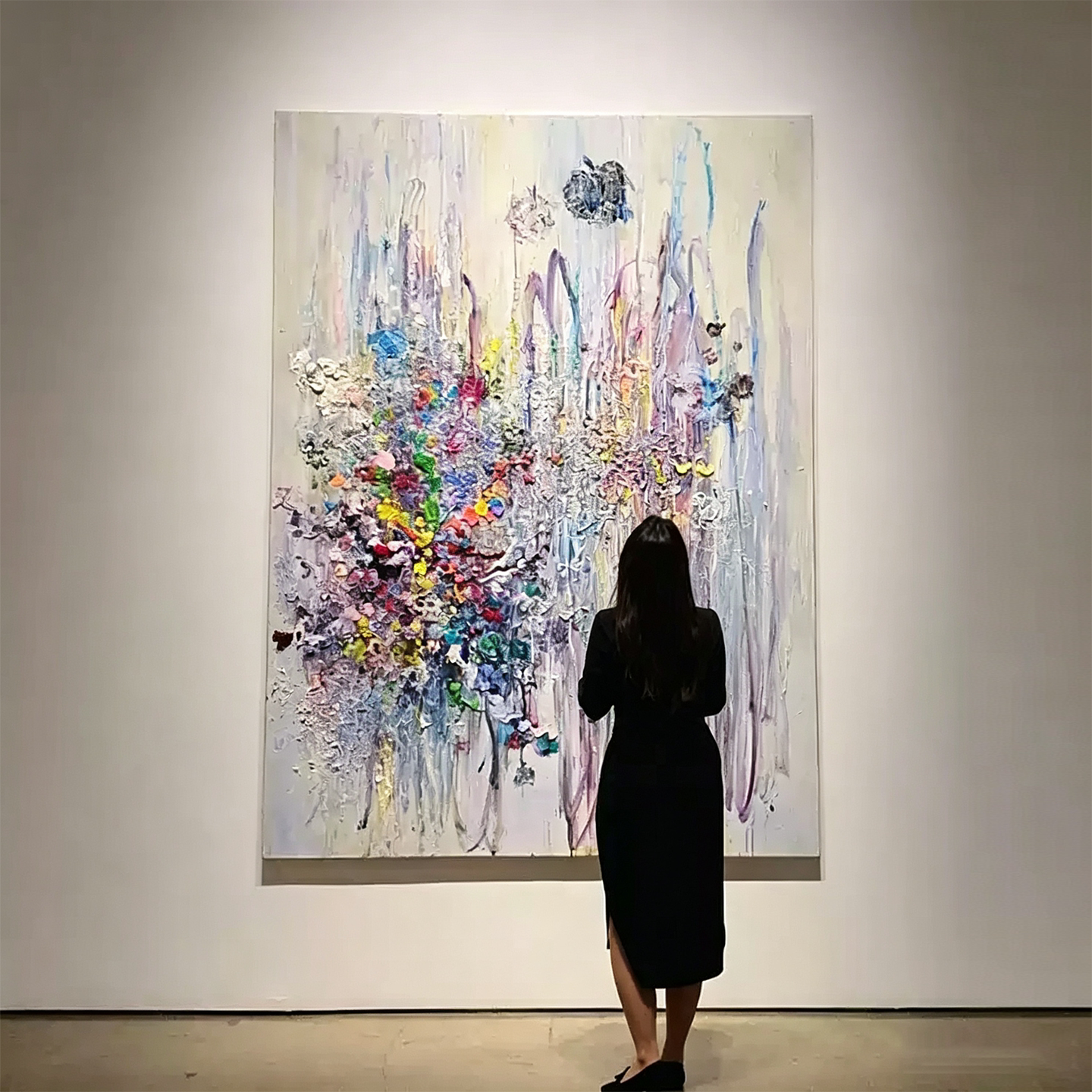 现代简约新款砂岩肌理挂画高档客厅装饰画酒店过道玄关背景墙壁画