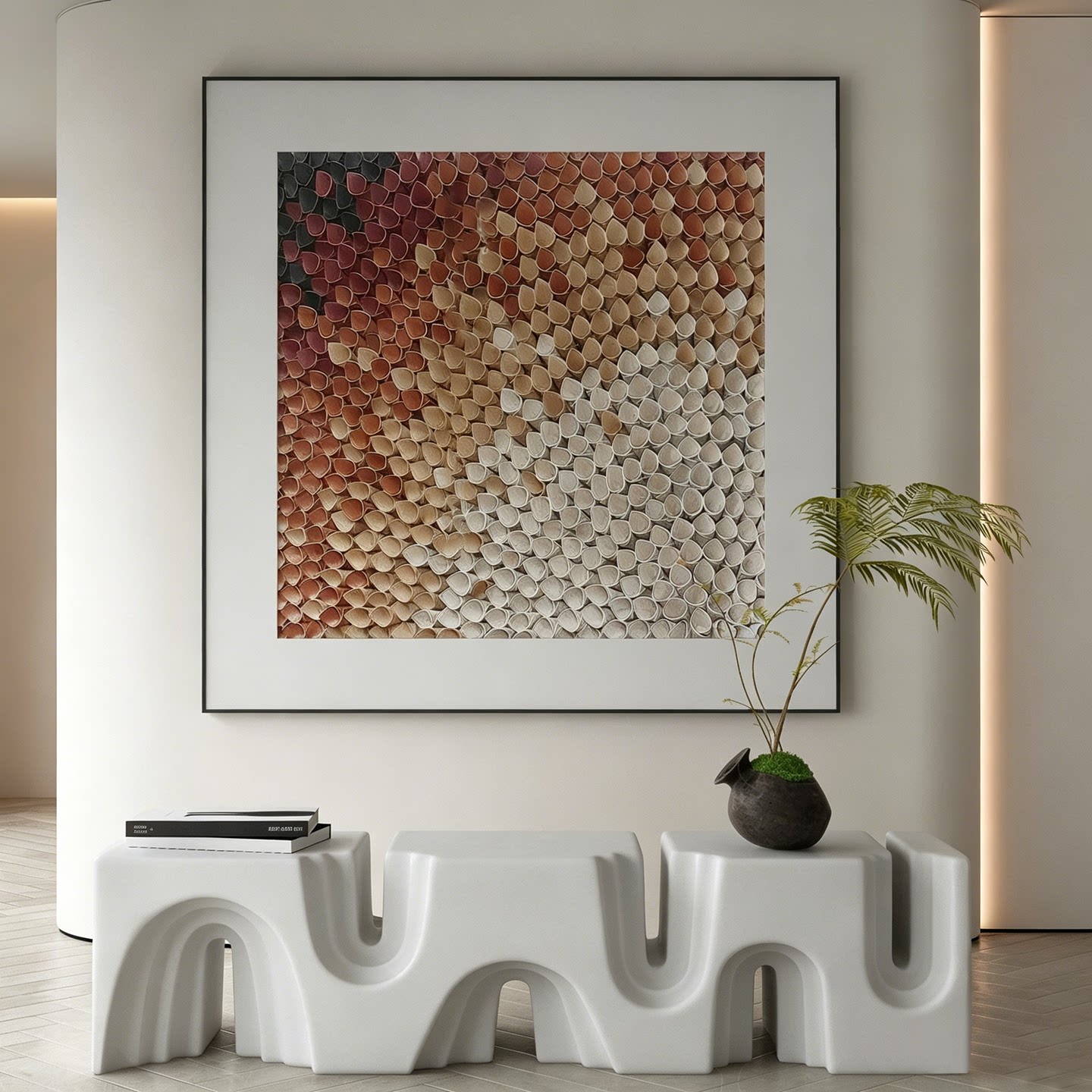 现代意式极简背景墙挂画质感砂岩肌理玄关装饰画客厅餐厅壁画定制