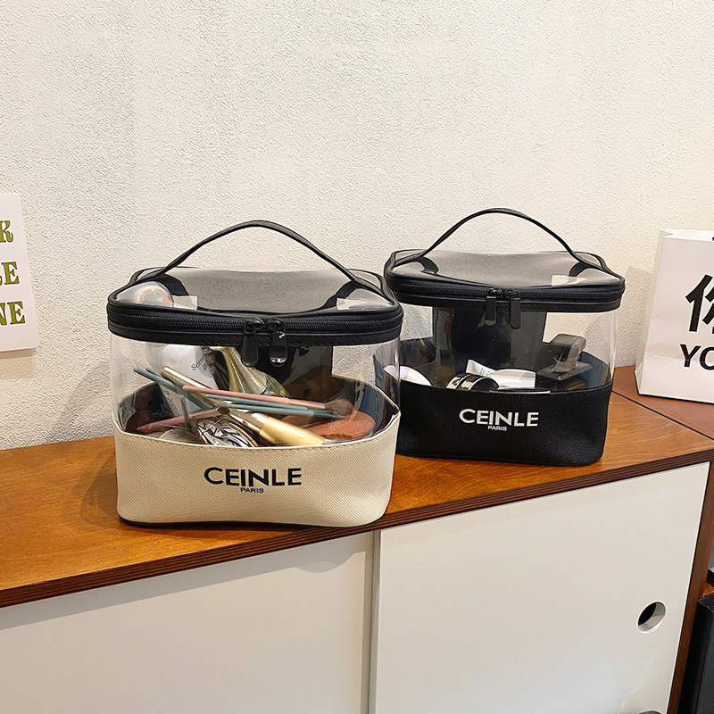 新款韩版透明高颜值化妆包女便携大容量时尚防水洗漱包化妆箱,收纳整理,化妆包,淘宝优惠券,粉丝福利购,淘宝优惠卷