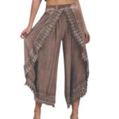 Pants纯色花边阔腿哈伦长裤 Solid Wide Women Harlan Lace Leg