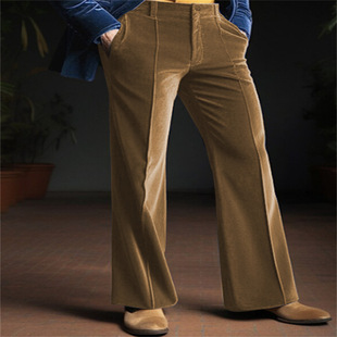 男士低腰纯色喇叭长裤Men's low waist solid color flared pants