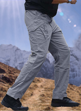Waterproof Casual Training Cargo Pants薄款速干弹力男士工装裤
