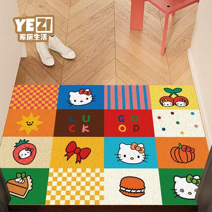 helloKitty多巴胺入户门地垫家用丝圈脚垫耐脏防滑垫进门玄关地毯