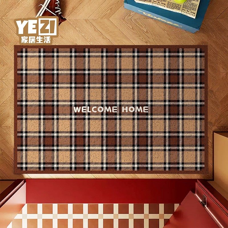 美拉德门口地垫入户门垫玄关地毯进门丝圈脚垫防滑门垫复古换鞋垫,居家布艺,入户地垫,淘宝优惠券,粉丝福利购,淘宝优惠卷