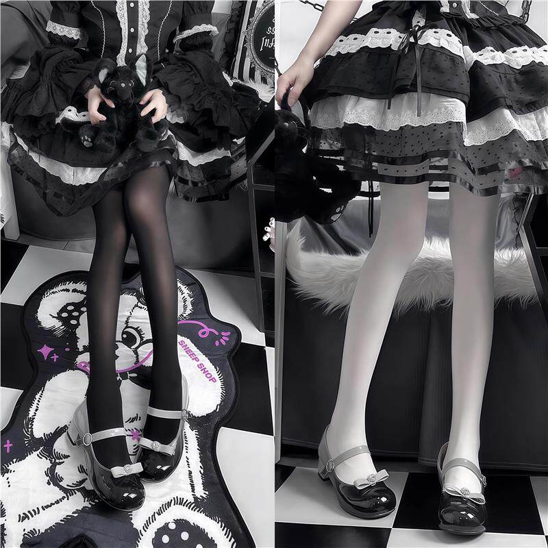 天鹅绒内搭裤袜奶白丝袜裤袜黑丝肤色百搭长袜女微透肉80D罗莉塔