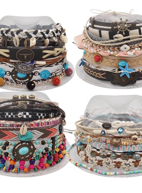 新款多民族草帽礼帽配饰多功能民族风配饰