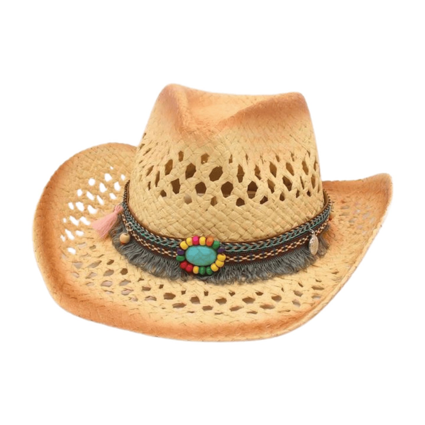 大檐手工草帽男士夏天钓鱼防晒遮阳帽子中老年太阳帽透气款沙滩帽