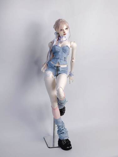 YEE手作 大女尺寸 牛仔抹胸 热裤