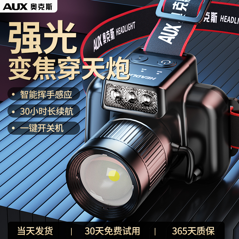 【超强光变焦头灯】长续航