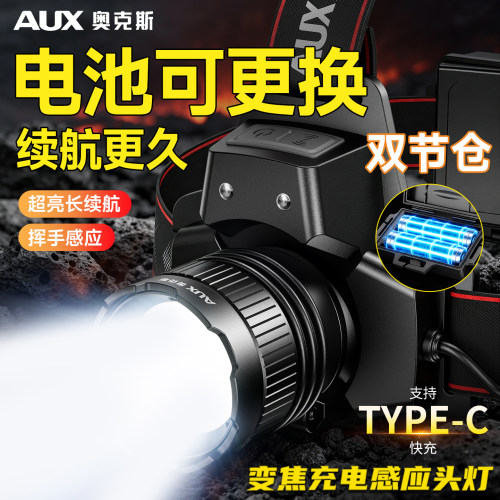 头灯18650可换电池-超长续航