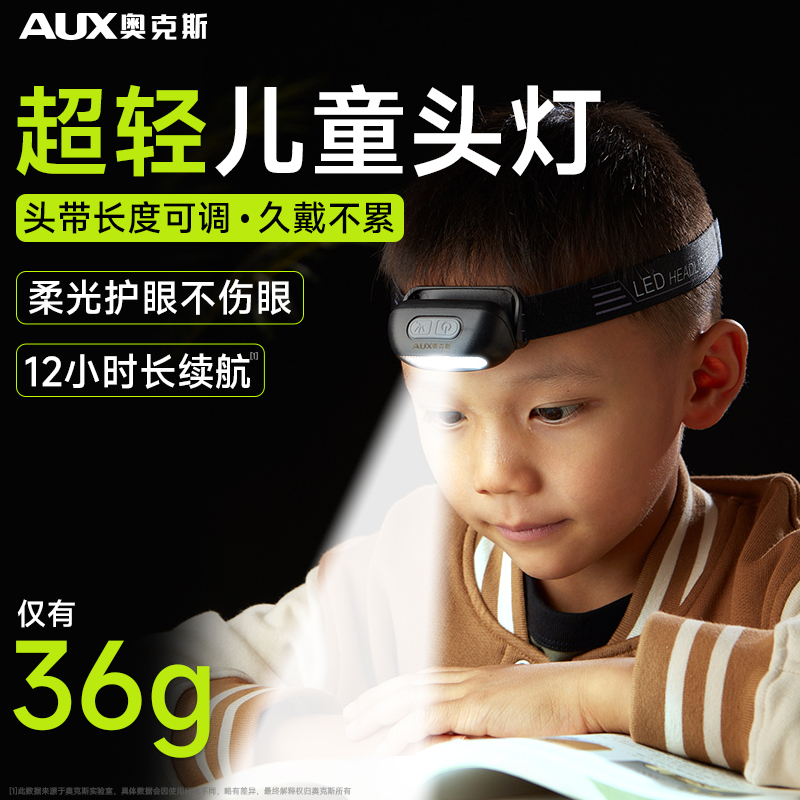 儿童头灯柔光不伤眼佩戴舒适