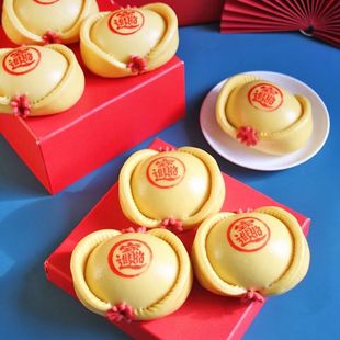 胶东花馍馍花样馒头新年铜钱元宝财源广进面食过年年货送礼聚宝盆