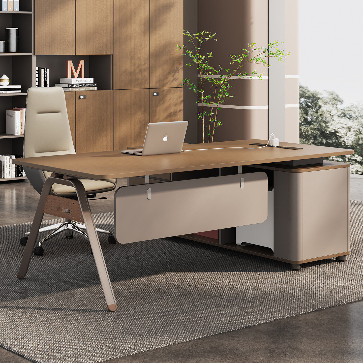 办公桌简约现代经理办公室桌主管桌单人老板桌大班台小型办公家具