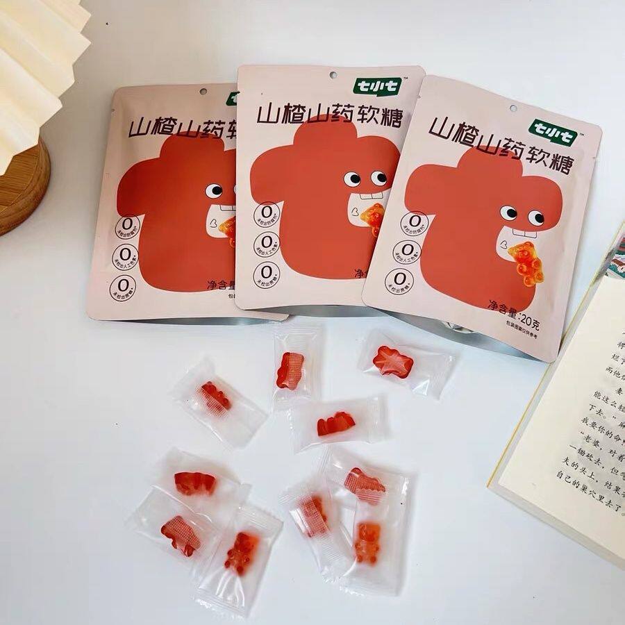 七小七 山楂山药小熊软糖无添加蔗糖儿童糖果宝宝健康零食网红食