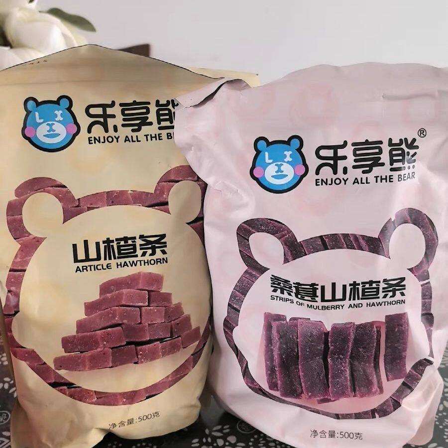 乐享熊 山楂条山东特产蜜饯山楂干片糕纯零食新鲜天然