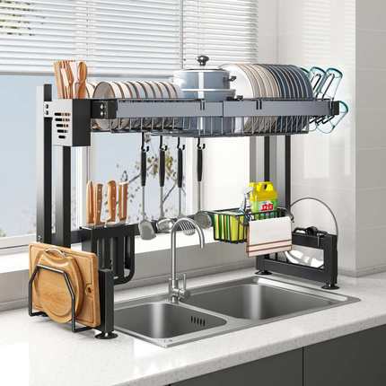 厨房水槽置物架碗架沥水架多功能洗碗槽台面碗筷碗碟碗盘收纳架