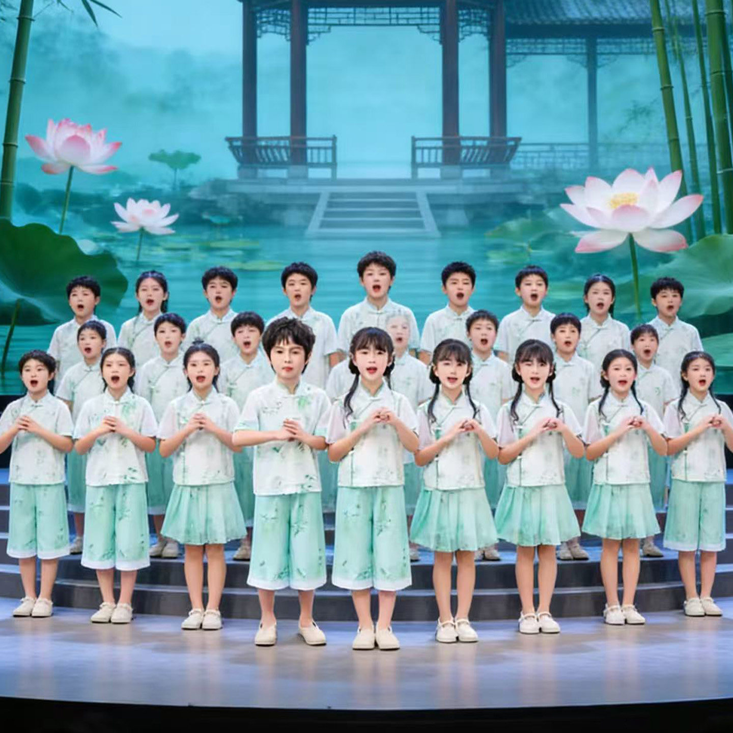 六一演出服儿童古装汉服男女童夏季国学中国风班服幼儿园表演服装