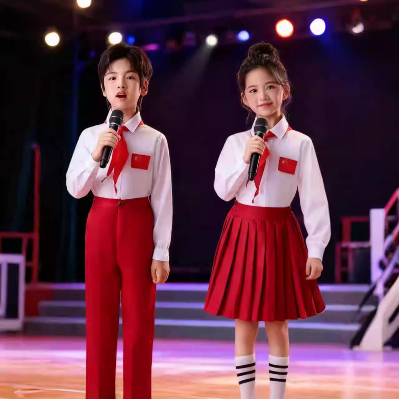 元旦儿童合唱服红歌爱国演出服中小学生诗歌朗诵运动会比赛表演服,女装/女士精品,民族服装/舞台装,淘宝优惠券,粉丝福利购,淘宝优惠卷