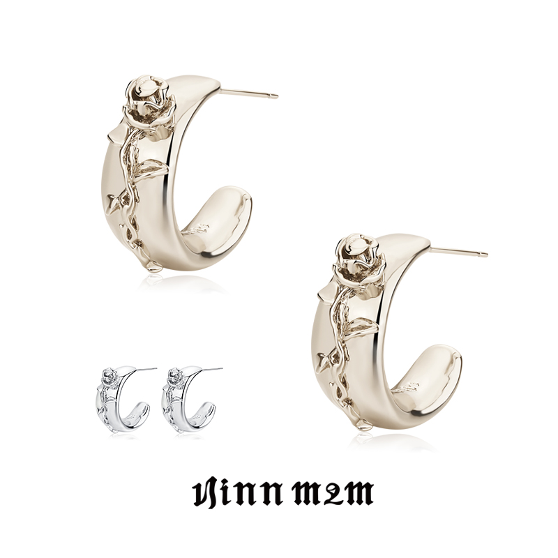 花朵小众设计感轻奢耳饰复古