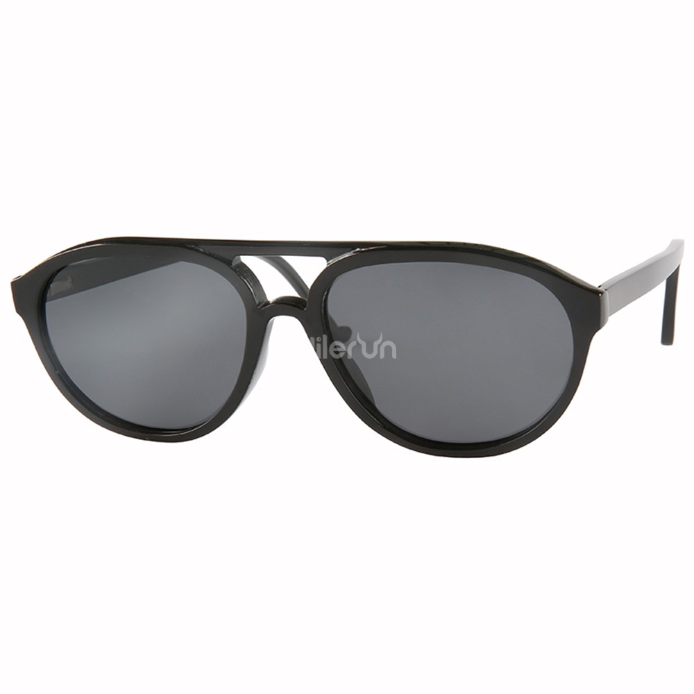 驾驶开车司机飞行员式大框黑色水牛角太阳镜蛤蟆镜男士偏光墨镜