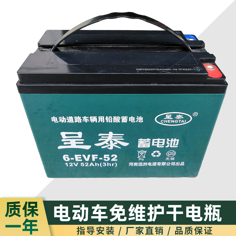呈泰48V52AH电动车铅酸质保一年