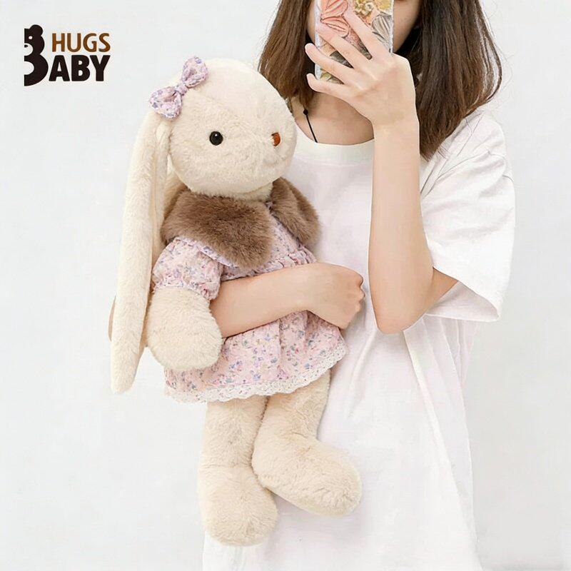 抱抱宝贝斑妮兔毛绒玩偶穿裙长耳朵兔子公仔布娃娃抱枕生日礼物兔