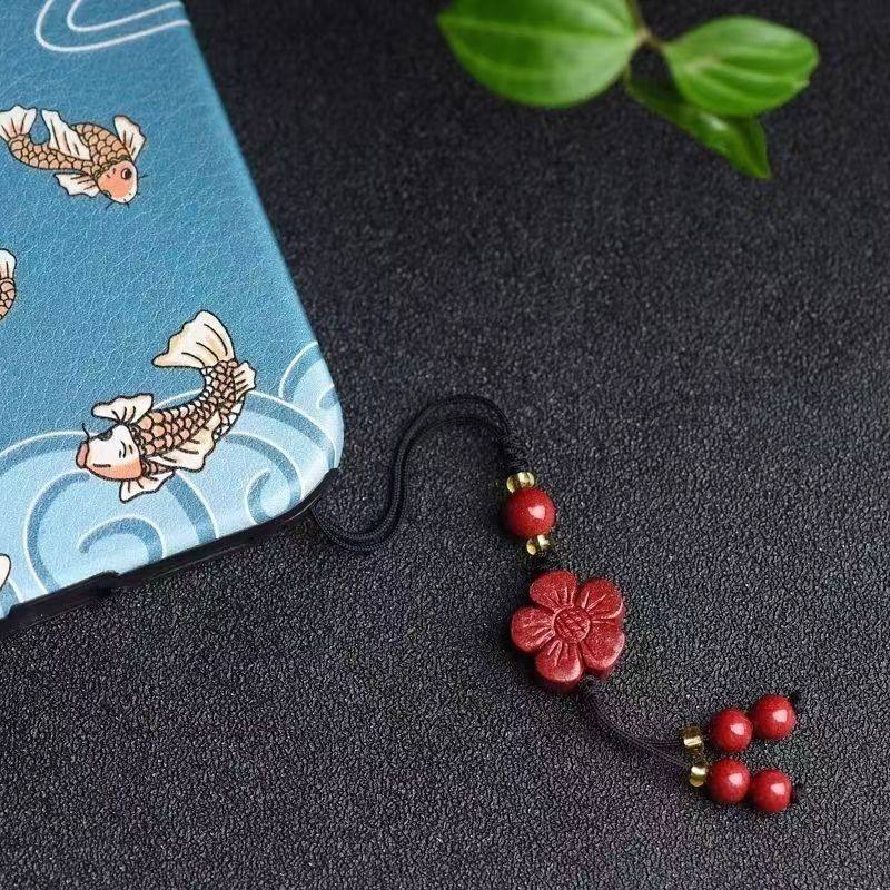 朱砂三生三世紫金砂小桃花手机挂件手机链扣男女情侣桃花款龙年配,节庆用品/礼品,手机链,淘宝优惠券,粉丝福利购,淘宝优惠卷