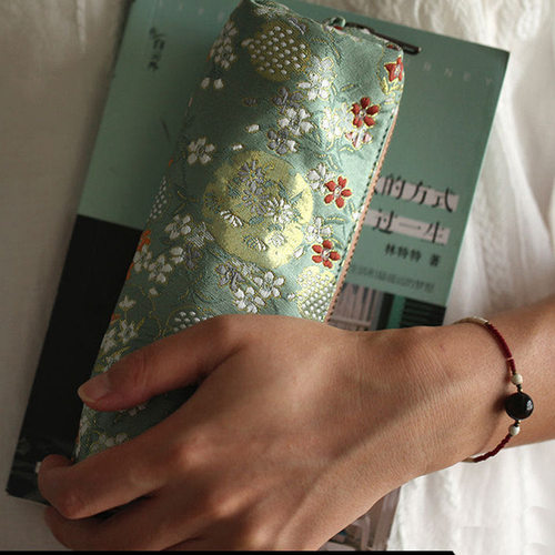 日系复古中国风棉麻烫金帆布艺