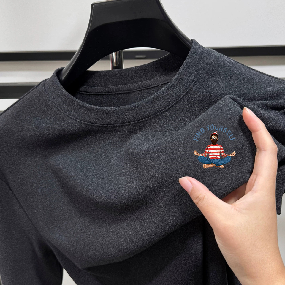 奥特莱斯~尾货清仓捡漏港风德绒长袖T恤男女秋冬宽松内搭打底上衣