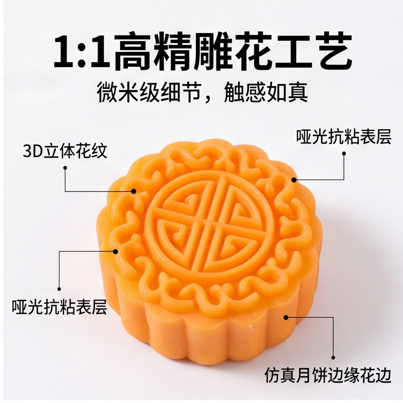 仿真月饼捏捏乐慢回弹解压玩具