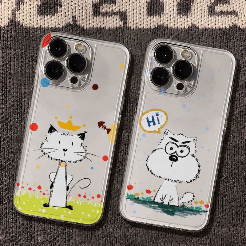 情侣小猫小狗适用iphone16手机壳