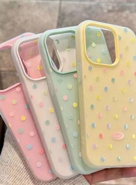 黄色波点适用iPhone17手机壳苹果16pro二合一小米17pro141312华为p80荣耀vivox300红米oppofindx9一加iqoo15