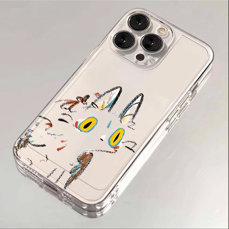 抽象猫咪适用苹果16手机壳iphone15promax套14/13/1211华为mate70荣耀oppofindx8一加iqoo小米红米k80vivos20