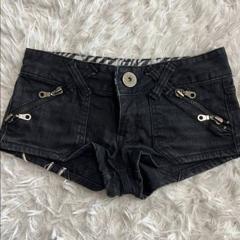 街头低腰修身性感印花女士牛仔短裤Women's Sexy Denim Hot Pants
