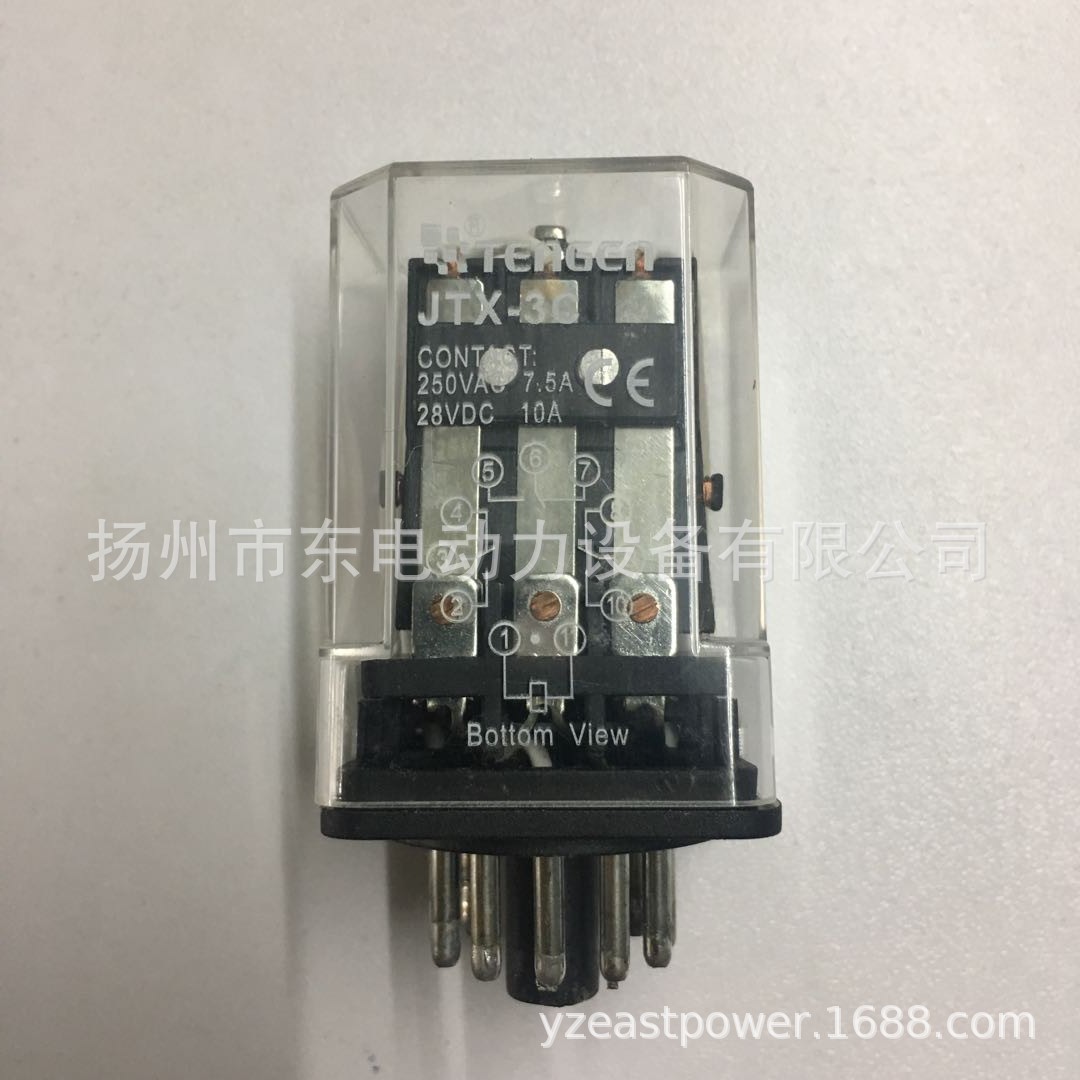 柴油发电机组控制柜 220V中间继电器 电气JTX-3C 11针 10A AC220V