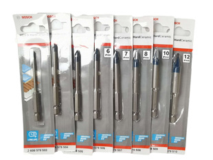 博世瓷砖钻头5/6/8/10/12mm原装小蓝箭六角柄钻头适合中硬度瓷砖